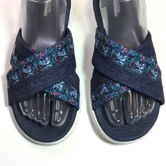 Skechers Womens Size 9 Goga Max Gen 5 Slip On Tropical Sandals Slides - Picture 5 of 9